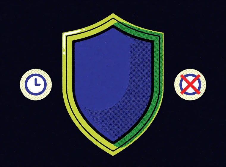 Pop-Art-Schild mit Uhr- und Sperrsymbol als Zeichen f&uuml;r Jugendschutz und verantwortungsbewusstes Spielen