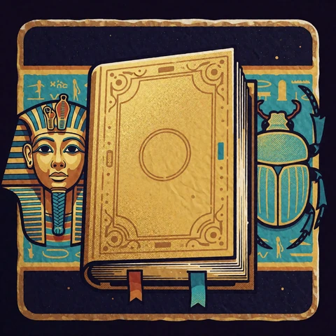 Pop-Art-Kachel mit goldenem Buch und Pharaonenmaske als Symbol f&uuml;r den Novomatic-Klassiker Book of Ra bei Zoccer